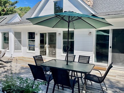 Edgartown Martha's Vineyard vacation rental - Outdoor dining for six w/ herb garden nearby.