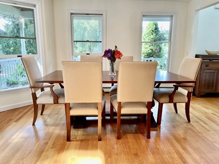 Edgartown Martha's Vineyard vacation rental - Sunny dining room seating 6+ with views of front lawn.