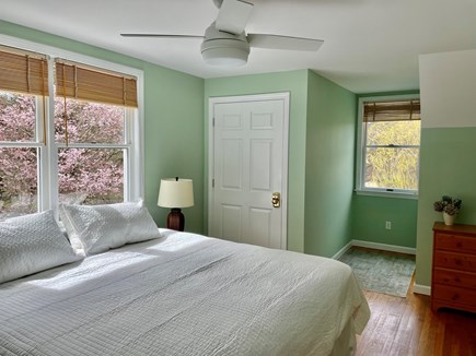Edgartown Martha's Vineyard vacation rental - Spacious king bedroom on second floor w/ tree views next to bath.