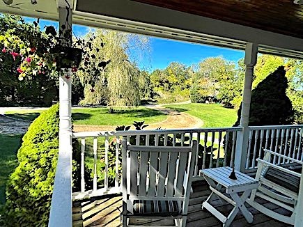 Edgartown Martha's Vineyard vacation rental - View of front lawn from front porch.