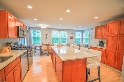 Edgartown Martha's Vineyard vacation rental - View of Kitchen looking in to Dining and Small Sitting Area