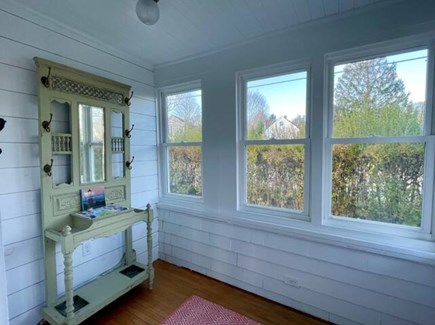 VIneyard Haven  Martha's Vineyard vacation rental - Mudroom with storage for bags, shoes and towels adjacent to front