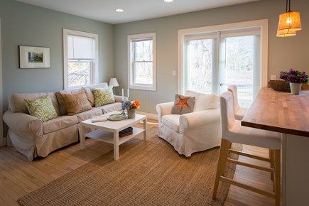 Edgartown Martha's Vineyard vacation rental - Guest House living area w/queen fold out couch if needed