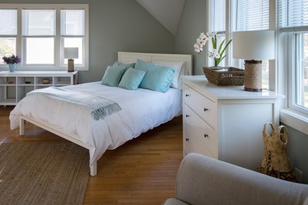 Edgartown Martha's Vineyard vacation rental - One of two queen beds on 2nd floor of guest house. Plus 1 twin.