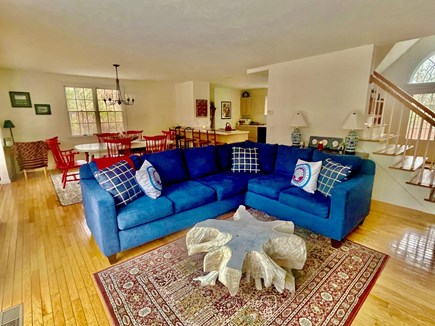Oak Bluffs Martha's Vineyard vacation rental - Living Room with dining room table behind.