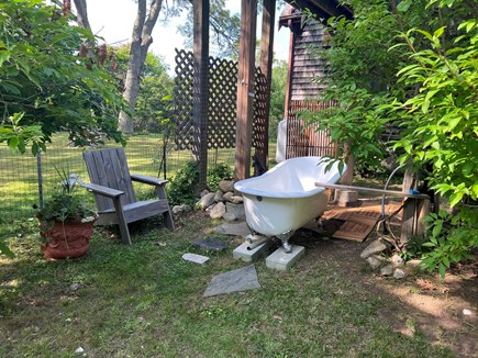 West Tisbury  Martha's Vineyard vacation rental - Backyard bush bath tub