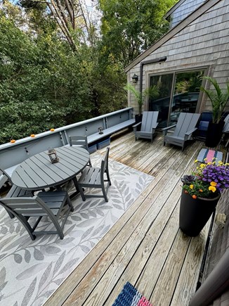 Oak Bluffs on the Edgartown li Martha's Vineyard vacation rental - Huge deck is private & surrounded by trees