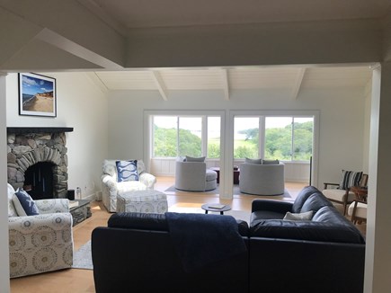 Oak Bluffs Martha's Vineyard vacation rental - Open living room sunporch w abundant sunlight , spectacular views
