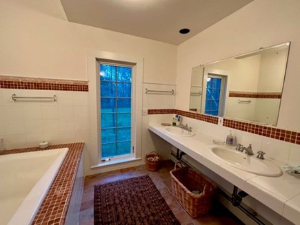 Vineyard Haven Martha's Vineyard vacation rental - Downstairs ensuite with large soaking tub, twin sinks and shower