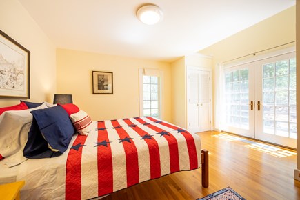 Vineyard Haven Martha's Vineyard vacation rental - Primary bedroom on the first floor with access to back deck