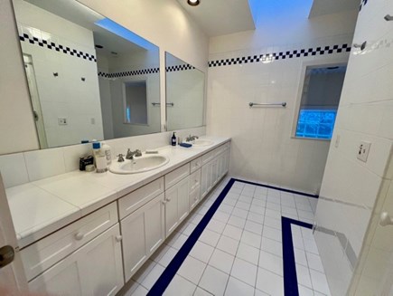 Vineyard Haven Martha's Vineyard vacation rental - Large bathroom with glass shower upstairs