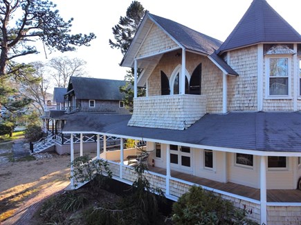 Oak Bluffs, East Chop Martha's Vineyard vacation rental - The cottage at sunset in May 2023.