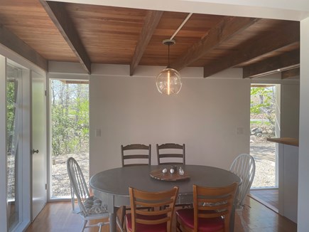 Chilmark Martha's Vineyard vacation rental - Dining room surrounded by windows