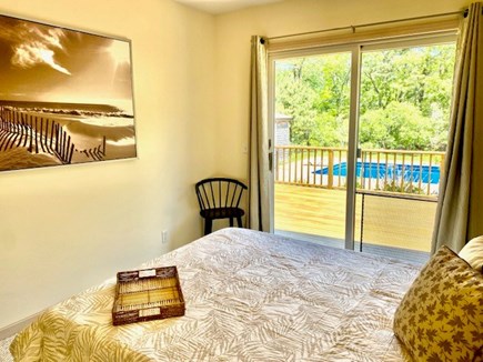 Oak Bluffs - Lagoon Pond Martha's Vineyard vacation rental - Queen bedroom opens to deck areas