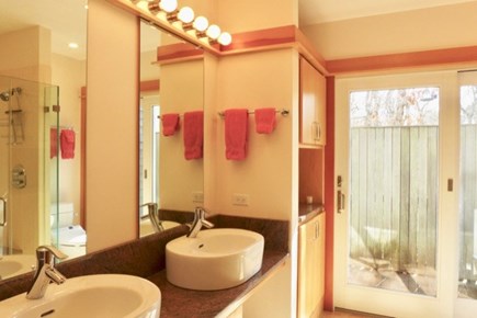 Edgartown Martha's Vineyard vacation rental - Beautiful downstairs bath with double vanity