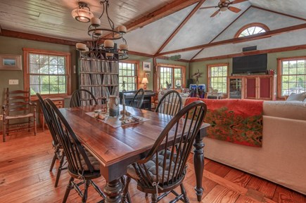 Vineyard Haven Martha's Vineyard vacation rental - Dining Area is open.  Wall of Vinyl is here for your use