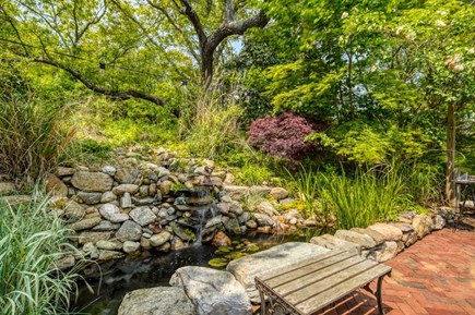 Vineyard Haven Martha's Vineyard vacation rental - Cascading water fall surrounded by colorful landscaping