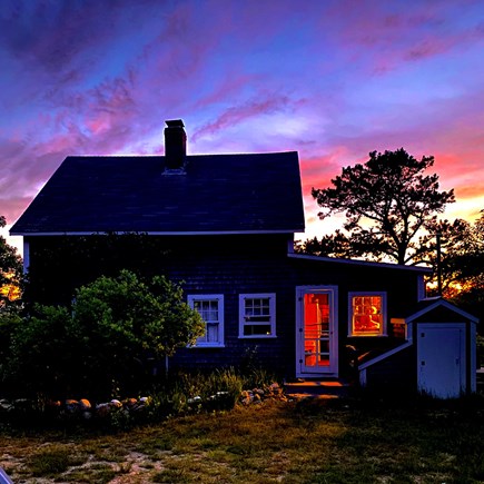 West Tisbury Martha's Vineyard vacation rental - Cooking as the sun goes down