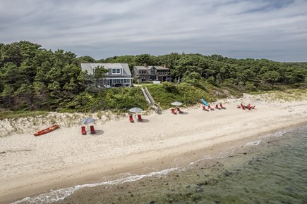 Oak Bluffs, Fabulous Waterfront Home in Oa Martha's Vineyard vacation rental - 150 ft. of beach on Nantucket Sound.