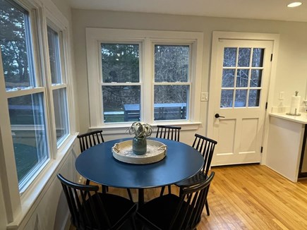 Oak Bluffs, Harthaven Waterfront Property Martha's Vineyard vacation rental - Eat in the kitchen or out on the deck.