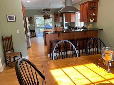 Edgartown Martha's Vineyard vacation rental - Front to back kitchen with table seating for 6