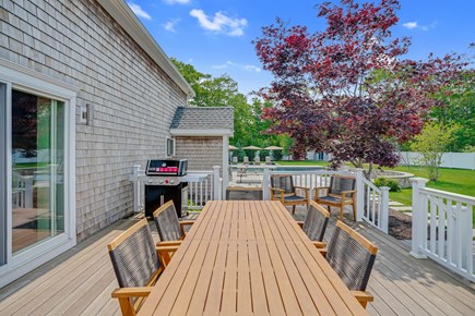 Oak Bluffs Martha's Vineyard vacation rental - Gas grill on back deck w/ outdoor dining for 8