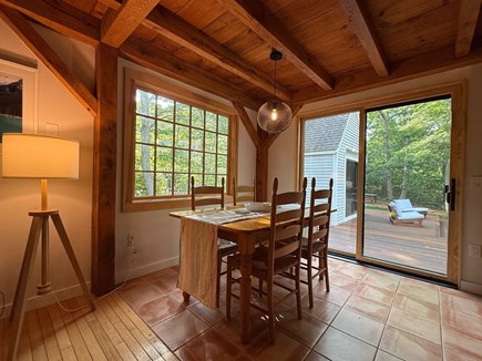 Vineyard Haven Martha's Vineyard vacation rental - Dining area with new sliding door to back deck