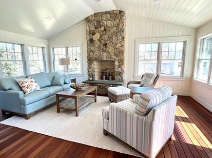 Edgartown Martha's Vineyard vacation rental - Screened- Indoor/Outdoor Space with Fireplace