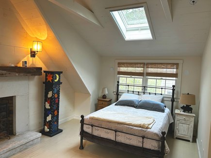 West Tisbury  Martha's Vineyard vacation rental - Upstairs bedroom #1. Skylight, fireplace