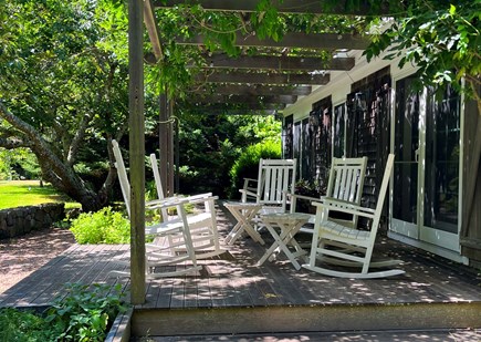 West Tisbury  Martha's Vineyard vacation rental - The front porch, shaded by wisteria is a great place to relax