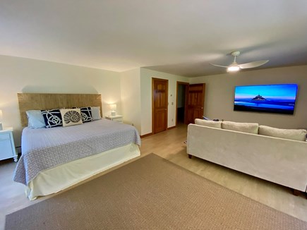 Oak Bluffs Martha's Vineyard vacation rental - Upstairs Bedroom #1 with Couch, Big Screen TV & Desk (not shown)