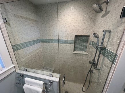 Vineyard Haven Martha's Vineyard vacation rental - Master Bath Tile Shower With Bench