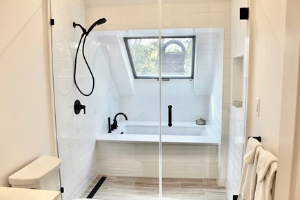 Oak Bluffs Martha's Vineyard vacation rental - Upstairs hall bath with shower and tub wet room