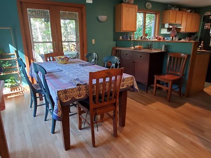 Chilmark Martha's Vineyard vacation rental - Dining room, french doors to screened porch.