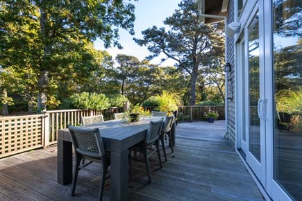 Edgartown Martha's Vineyard vacation rental - Deck space has a view of the large green grassy yard