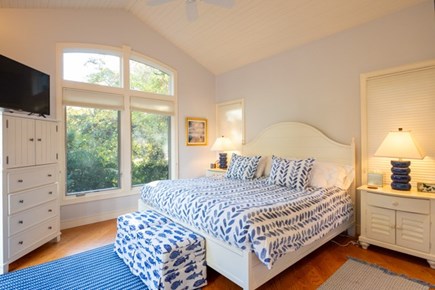 Edgartown Martha's Vineyard vacation rental - Incredibly comfortable king bed with television