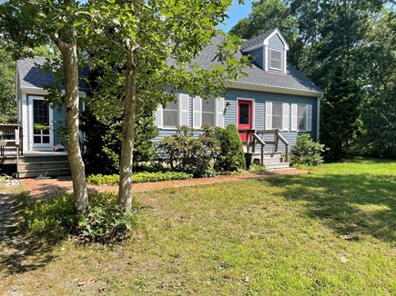 Edgartown Martha's Vineyard vacation rental - From driveway, deck and kitchen door to left