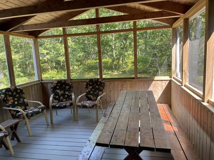 Edgartown Martha's Vineyard vacation rental - Screened porch off dining room