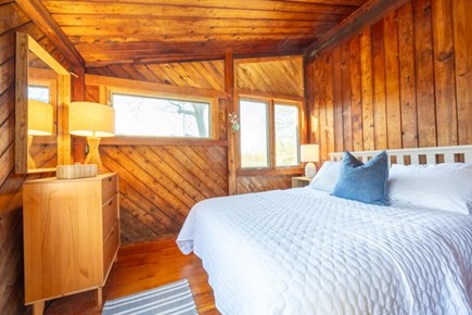 West Tisbury Martha's Vineyard vacation rental - Queen in the upper level off the living area of original house