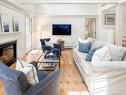 Oak Bluffs Martha's Vineyard vacation rental - Living room with fireplace and plenty of seating
