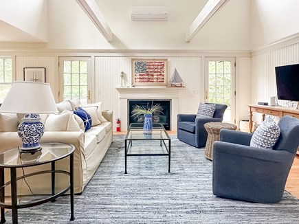 Oak Bluffs Martha's Vineyard vacation rental - Living room with fireplace