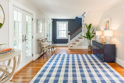 Edgartown Martha's Vineyard vacation rental - Front parlor with stairs to guest bedrooms