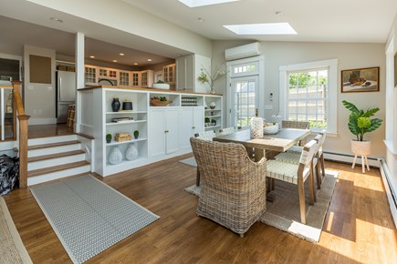 Edgartown Martha's Vineyard vacation rental - Dining/Living area with steps to kitchen