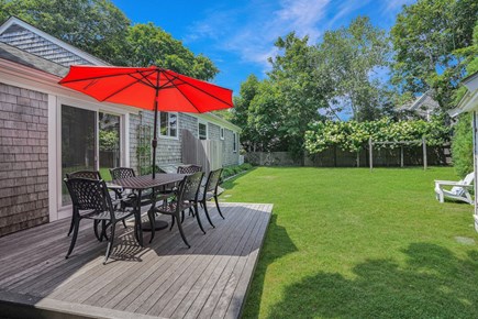 Edgartown Martha's Vineyard vacation rental - Deck easily accessed from the main and guest quarters