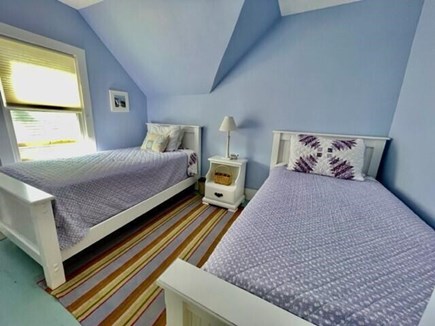 Oak Bluffs Martha's Vineyard vacation rental - Different angle of 2nd floor bedroom 2 with twin beds and tv