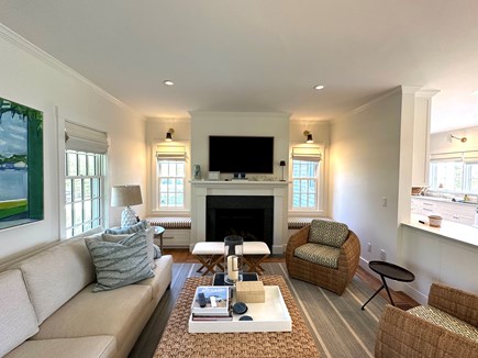 Edgartown/ Katama Martha's Vineyard vacation rental - The comfortable living room is part of the open floor plan