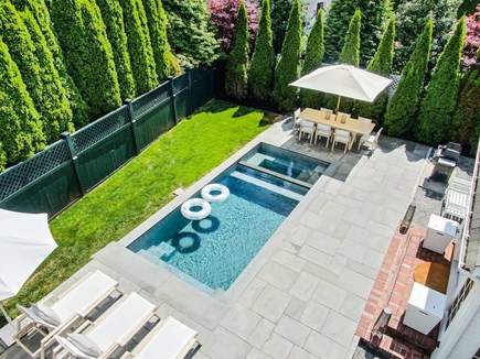 Edgartown Martha's Vineyard vacation rental - View of backyard and pool