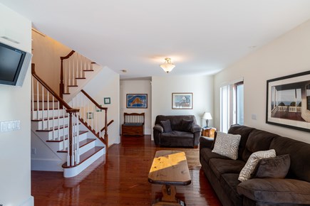 Edgartown Martha's Vineyard vacation rental - Living room with staircase