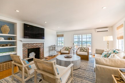 Edgartown Martha's Vineyard vacation rental - Cozy living room with water views