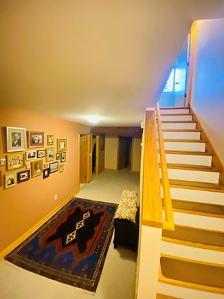 Oak Bluffs, Near Farm Neck Golf Course  Martha's Vineyard vacation rental - Staircase to the lower level bedrooms and living area